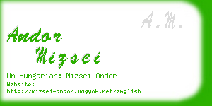 andor mizsei business card
